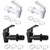 Replacement Cooler Faucet, Spigot of Water Filter Dispenser,Reusable Spigot Spout Water Beverage Lever Pour Dispenser Valve Water Crock Water Tap,4 Pieces,Black/White