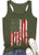 American Flag Tank Tops Women 4th of July USA Flag Shirts Sleeveless Stars Stripes Patriotic Tee Tops -Army Green, Medium-