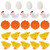 VORCOOL 24pcs Miniature Chicken Figurines Easter Chick Figures Farm Animals Action Figures Cake Toppers Micro Landscape Dollhouse Fairy Garden Ornaments VORCOOL 24pcs Miniature Chicken Figurines Easter Chick Figures Farm Animals Action Figures Cake Toppers Micro Landscape Dollhouse Fairy Garden Ornaments