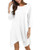 KAREAS Swing Tops for Women 3/4 Sleeve Fall Casual Loose Fit Swing Tie Dye Blouses White