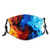 Cool Red And Blue Flame Fashion Face Mask With Filter Pocket Washable Face Bandanas Dust-Proof Balaclava Reusable Fabric Mask For Men Women