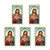 H HOLLY LINES Sacred Heart Laminated Prayer Card Set of Five Graduation Prayer on Back