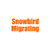 Snowbird Migrating - Vinyl Decal Sticker - 6" x 3" - Orange