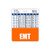 EMT Badge Buddy Horizontal w/Height  and  Weight Conversion Charts -Oversized, Orange-