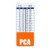 PCA Badge Buddy Vertical w/Height  and  Weight Conversion Charts -Oversized, Orange-