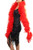 Fukang Feather Turkey Chandelle Feather Boa 72'' 100 Gram -Red-