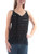 Bar III Womens Crepe Beaded Tank Top Black S