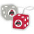 NCAA Ohio State Buckeyes Football Team Fuzzy Dice, Red
