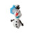 Genuine Disney Frozen 'Olaf' Snowman 3D Figure Keyring Blue