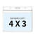 4X3 ID Name Tag Card Clear Soft Vinyl Plastic Withe Waterproof Type Resealable Zip?5 Pack?