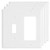 Decora Wall Plate Toggle Light Switch Cover 2-Gang Combination Wall Plates, Double Switch Plate Covers Receptacle Outlet Cover, White -4-Pack- Decora Wall Plate Toggle Light Switch Cover 2-Gang Combination Wall Plates, Double Switch Plate Covers Receptacle Outlet Cover, White -4-Pack-