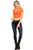 Basic Solid Scoop Neck Short Sleeve Junior Fit Crop-Top Deep Coral S