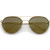 Modern Slim Temple Brow Bar Rimless Colored Mirror Flat Lens Aviator Sunglasses 59mm -Gold/Gold Mirror-