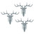 TOYANDONA 3Pcs Deer Head Wall Hook, Heavy Duty Clothes Hanger Rack Animal Shaped Hat Wall Hook for Home Garden Yard Decoration