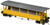 Painted, Unlettered - Yellow and Silver Open Sided Excursion Car with Seats. HO Scale