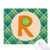 R Alphabet Orange Fruit Green Lattices Grid Pixel Mouse Pad