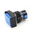 Baomain 16mm Push Button Switch Latching Rectangular Cap LED Lamp Blue Light DC 12V SPDT 5 Pin 3 Pack