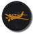 Small Airplane Orange - Embroidered Patch, 6x6 cm