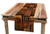 Ambesonne Ethnic Table Runner, Geometric Pattern with Stripes Earthy Tones Hand Drawn Vertical Lines Arrangement, Dining Room Kitchen Rectangular Runner, 16" X 72", Brown Orange