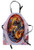 Ambesonne Dragon Apron, Chinese Horns Mane and Claws Flower Ornament Mythical Creature Monster, Unisex Kitchen Bib with Adjustable Neck for Cooking Gardening, Adult Size, Yellow Blue