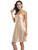 CostumeDeals Women Sexy Lingerie Satin Nightgown V Neck Nightwear Sleepwear Chemise Full Slip Dress Babydoll, Champagne S