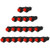 Andux Land Round Switch ON/Off Push Button Switch 12mm Thread 20pcs ANKG-03 -Momentary Type Red Cap-