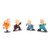 FAKEME 4Pieces Resin Buddhist Monk Figure Statue Cute Little Monk Home Car Decoration Buddha Statue Monk Figurine - Style 2