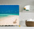 Ambesonne Seaside Decor Collection, Deck Chair on a Sandy Tropical Beach and Relaxing Holidays Seascape Print, Polyester Fabric Bathroom Shower Curtain, 75 Inches Long, Ivory Blue Aqua