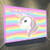 Unicorn Banner Large Vinyl Indoor or Outdoor Banner Sign Poster Backdrop, party favor decoration, 30" x 24", 2.5' x 2' Pastel Rainbow