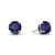 Stud Earring Round Simulated Blue Sapphire 925 Sterling Silver, Size-10