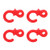 Bow String Whisker Silencer,Monkey Tails String Silencers,4Pcs String Stabilizer,Durable Rubber Compound Bow String Stabilizer Silencer Bowstring Vibration Damper Shock Absorber Archery Accessory-Red-