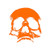Skull Bones Skeleton - Vinyl Decal Sticker - 5.75" x 6.25" - Orange