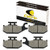 Caltric Front Brake Pads Compatible With Suzuki Kingquad LT-A400 LT-A400F LT-F400F 2008-2019