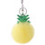 Faux Fur Ball Pom Pom Cute Pineapples Key Chain Ring for Women Girls Bag Pendant Keychain -Yellow-