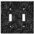 Art Plates Brand Double Gang Toggle Switch/Wall Plate - Black Floral Print