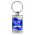 Mazda Logo Blue Spun Brushed Metal Key Chain