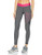 adidas Women's Training Alphaskin Sport Long Logo Tights, Dark Grey Heather/Black/Real Magenta, X-Large