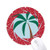 Coconut Tree Simple Cartoon Wheel Mouse Pad Round Red Rubber