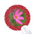 Pink Cosmos Wheel Mouse Pad Round Red Rubber