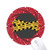 Logo Caution Line No Entry Wheel Mouse Pad Round Red Rubber