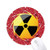 Logo Yellow Background Radioactive Substances Warning Wheel Mouse Pad Round Red Rubber