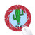 Hug Me Please Cactus Wheel Mouse Pad Round Red Rubber