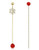 Dangle Earrings 14K Gold Long Chain Threader Earrings for Women, Cubic Zironia Christmas Jewelry Snowflake Tassel Earrings Drop Earrings for Girls -14k gold-