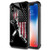 iPhone Xs Case, American Flag Baseball Batter 9H Tempered Glass iPhone X Cases -Anti-Scratch- Fashion Cute Pattern Design Cover Case for iPhone X/Xs 5.8-inch American Flag Baseball Batter
