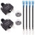 Tnisesm 2 Pcs 15A Push Button Circuit Breaker 125/250V AC 32V DC, Manual Reset Thermal Circuit Breaker with 19cm Wire Leads, 6.3mm Female Spade Terminals and Waterproof Button Transparent Cap ST1-15A