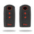 TOMALL 2Pcs Silicone Key Fob Cover Keyless Jacket Protector Entry Shell Holder Remote Skin Cover Case for Mazda 3 CX-5 CX-7 CX-9 WAZSKE13D01 3 Buttons Black