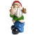 Garden Gnome Statue Ornaments Dwarf Resin Figurines Home Yard Figures Decoration,Garden Gnome Ornaments Outdoor for Waterproof Resin for Yard Lawn,Dwarf Statue with White Beard Decorations