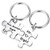 QIIER Couples Puzzle Keychain Mr. Right  and  Mrs. Always Right Wedding Gift Engagement Gift for Couples -Silver-