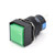 Baomain 16mm Push Button Switch Latching Square Cap LED Lamp Green Light DC 24V SPDT 5 Pin 5 Pack