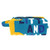Dinosaur Blue Portable Flocking Cloth Cosmetic bag Makeup Bag Zipper Pouch Travel Cosmetic Organizer for Women and Girls